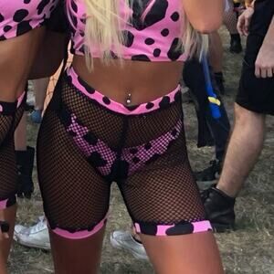 Club Exx Fishnet Biker Shorts from Dolls Kill